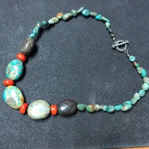 Real Turquoise & Coral Necklace
